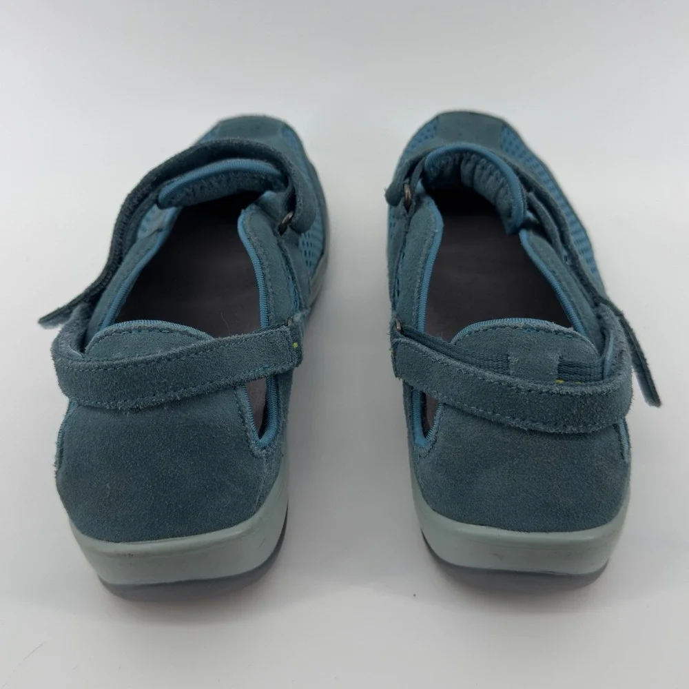 Orthofeet Mary Jane Sanibel Shoe Turquoise Blue Women 11.5W Hook & Loop Walking‎